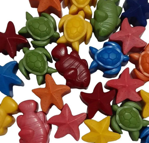 Crayones -souvenirs- Marinos : Tortuga Marina, Estrella, Pez 0