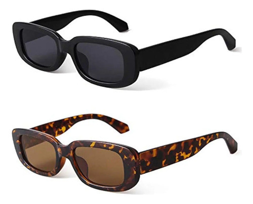 Kuguaok Gafas De Sol Rectangulares Retro Para 0