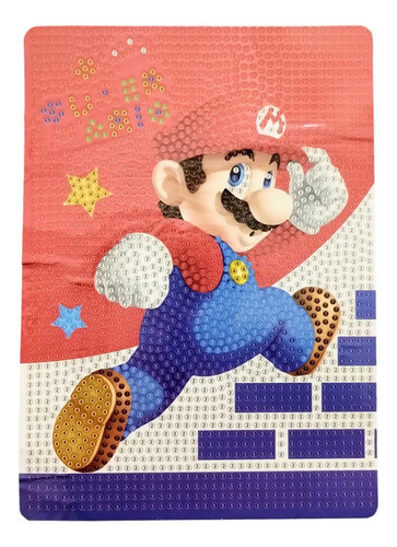 Pintura Por Diamantes Cuadro 15x21 Mario Bross 2100 Gemas 0