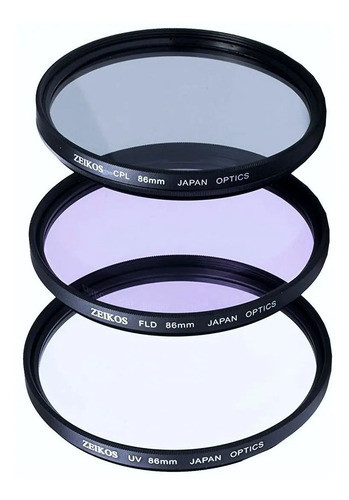 Kit De 3 Filtros Zeikos Para Fotografía  (uv + Cpl + Fld) 0