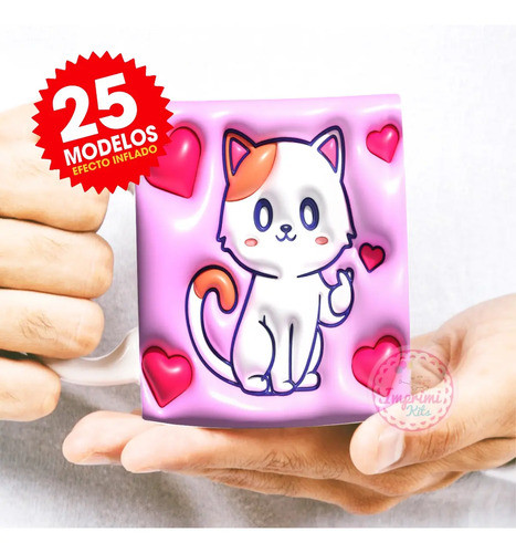 Plantillas Efecto Inflado 3d Sublimar Tazas Infantiles #t134 1