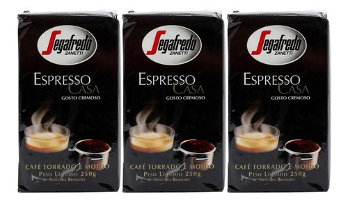 Combo 3 Packs Café Molido Segafredo Espresso Casa X250gr C/u 0