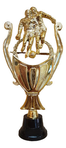 Trofeo Plástico Fútbol Copa Plana Alta Base Alta 28cm 0