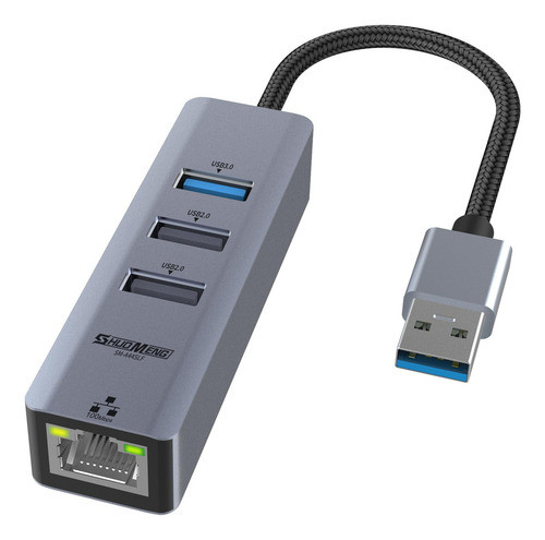 Adaptador Usb A Ethernet, Shuomeng Usb 3.0 Usb 2.0 Hub Con R 0