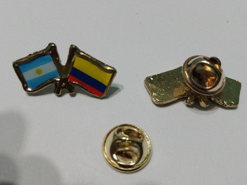 Pins Doble Bandera Colombia_argentina De 2 Cms X 2 Unidades 0