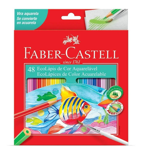 Faber-castell Lápices De Colores Acuarelables - 48 Unidades 0