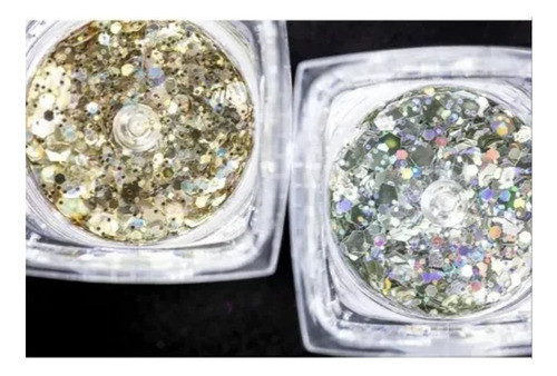 Glitter Cola De Sirena Baby Glam Metalizado Paris Night X12 1