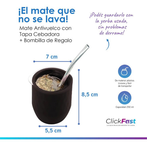 Set Kit Matero Mate Con Tapa Bombilla 1l Yerbera / Azucarera 1