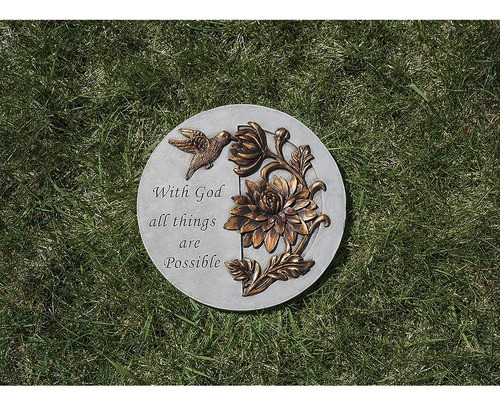 Jardín En Casa Con Dios Todas Las Cosas Tono Bronce 9 X 9 Pi 1