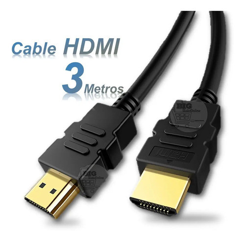 Cable Hdmi 3 Metros Tv Smart Monitor Consola Tv Box Notebook 1