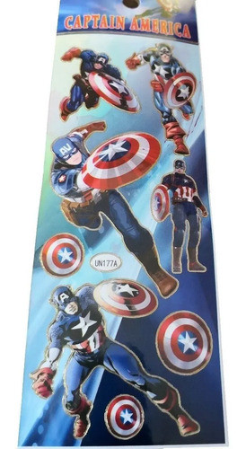 Planchas De Stickers   Capitan America  X 20 V Crespo 0