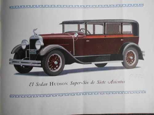 Hudson Super Six Catálogo Folleto Publicidad Auto Antiguo 0