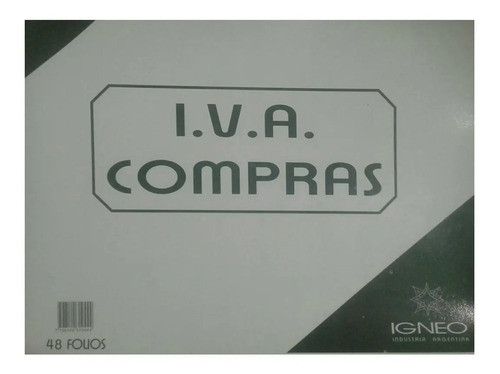Libro Iva Compras Tamaño Grande 48 Folios 0