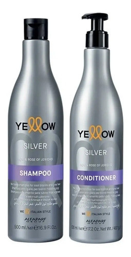 Kit Yellow Silver Color Matizador Ceniza Shamp + Acond Pelo 0