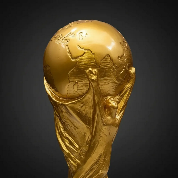 Life-Size FIFA World Cup Trophy Replica – Handmade Ceramic Plaster Soccer Trophy