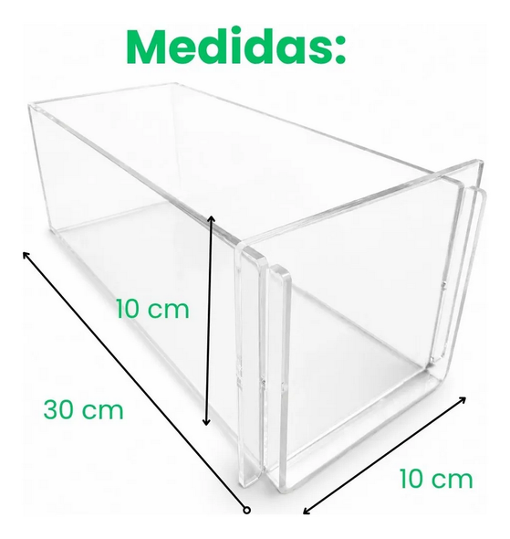 Premium Acrylic Slice Cake Mold 12x4x4 In With Removable Front