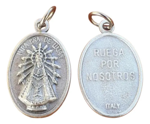 10-Piece Our Lady of Luján Oval Zamak Metal Charms (2.2 cm) - Gulnara Italian Line