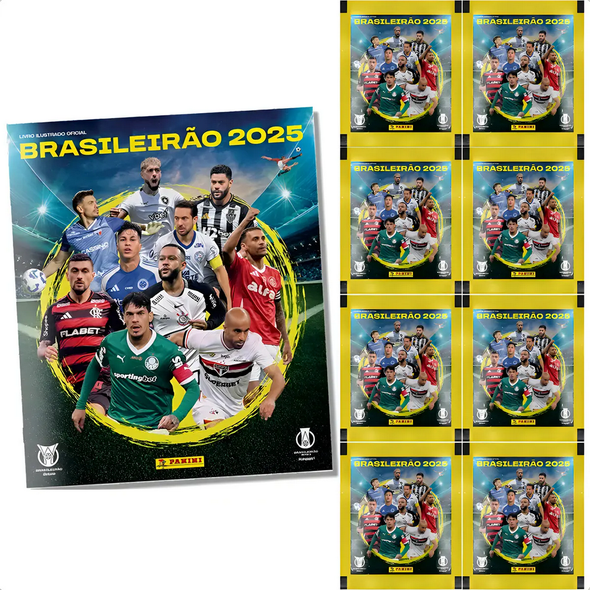 Panini Brasileirão 2025 Complete Album Kit - Softcover with All 685 Stickers