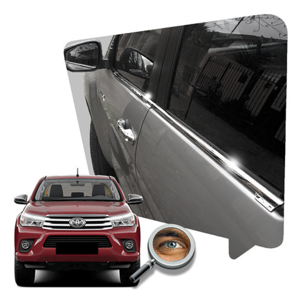 Hilux 2016+ Cubre Colizas Cromadas 4 Ventanas Tuningchrome 0