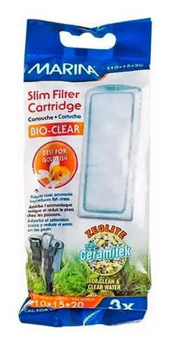 Cartucho Repuesto Filtro Slim Marina Zeolita S20 S15 S10 X3 0
