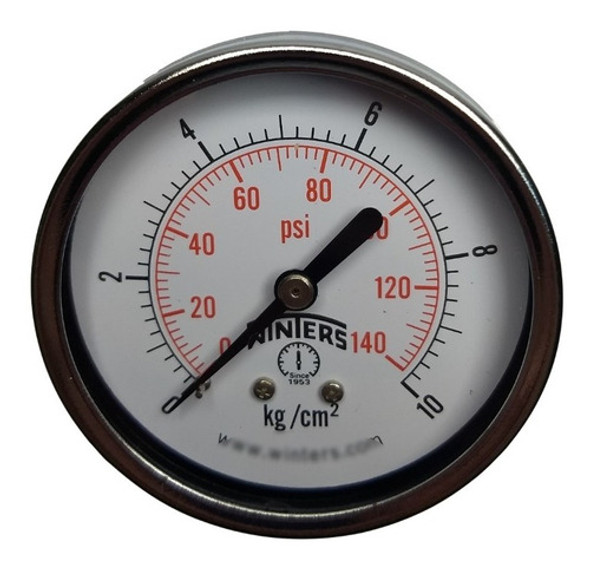 Manómetro 63mm Diam. 0-150psi/0-10kg/cm2 Pem1440r3r1 Winters 0