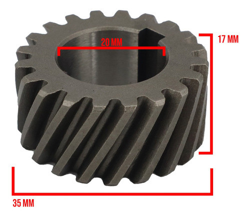 Engranaje De Cigueñal 20 Mm X 17 Mm 20 Dientes 1