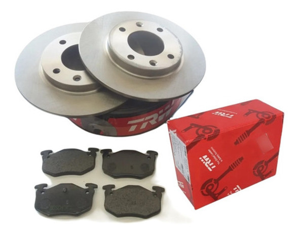 Discos + Pastillas Freno Trasera Peugeot 206 207 0