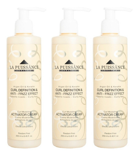 Kit Crema De Peinar Activadora De Rulos La Puiss X3uni 0