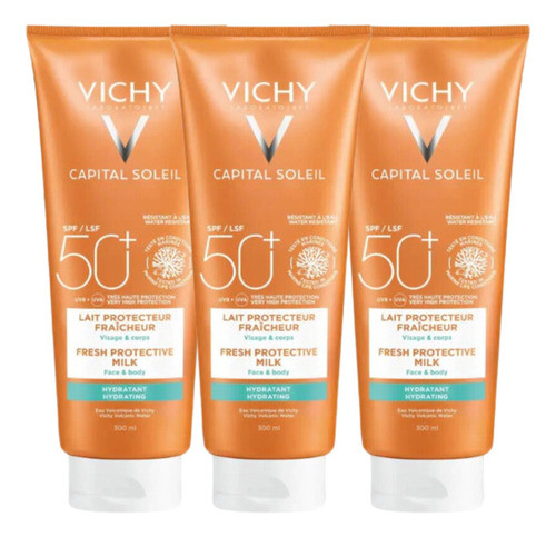 Combo X3 Vichy Capital Soleil Fps50 Beach Familiar 300 Ml 0