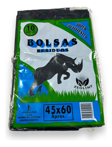 Set Bolsa Residuo Negra 45 X 60 Cm Zeolinp X10pcs 0 Set Bolsa Residuo Negra 45 X 60 Cm Zeolinp X10pcs 0