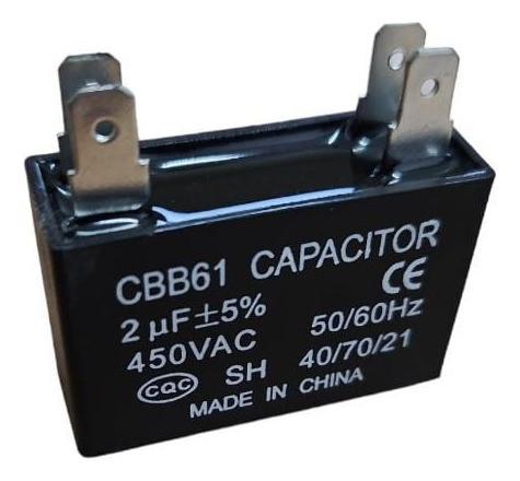Capacitor Caramelo Permanente Para Ventilador 2 Uf X 5 Unid 1