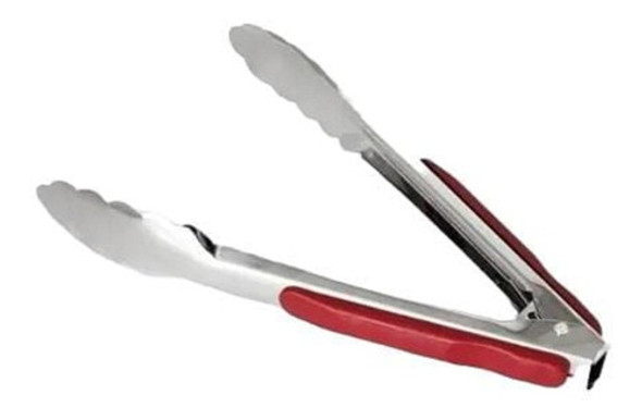 Pinza Carne Acero Inox Mango  34cm - Con Traba Y Resorte 0