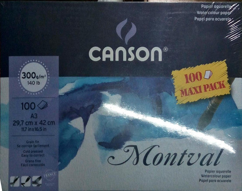 Canson Montval  Block Grano Fino 29.7 X 42 Cm 300 Grs 100 H 0