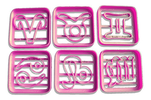 Zodiaco Signos X6 - Cortante Masas Cookies Galletas Fondant Molde - Horoscopo 0