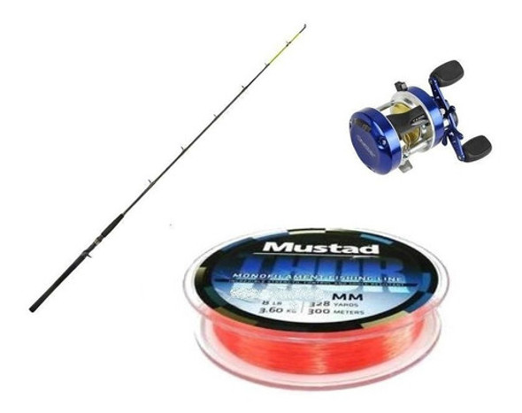 Combo Equipo Pesca  Embarcada Y Kayac Variada De Rio Y Mar!! 0