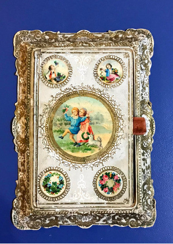 Tarjeta San Valentin Antigua Victoriana Circa 1800  Seda 1