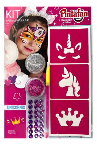 Blister Maquillaje Artistico Unicornio Glitter Pintafan 0