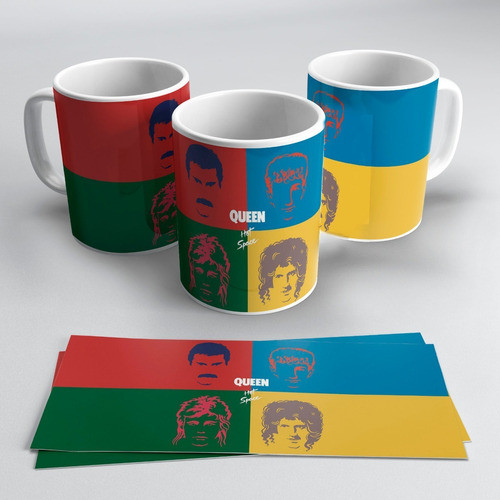 Taza Plastica Sublimada Freddie Mercury Queen Hot Space #230 0