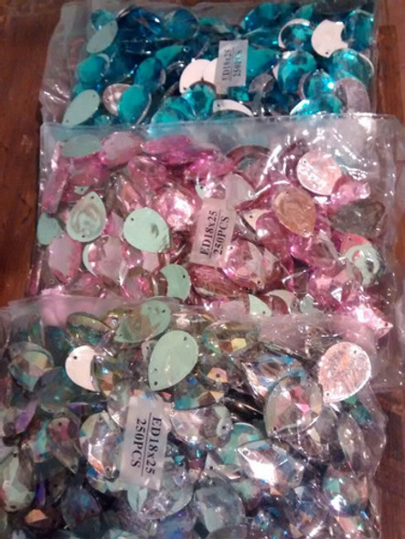 Piedras, Gemas, Pastillas Para Coser Acrìlicas  X 500u 8/10 O 12mm 1