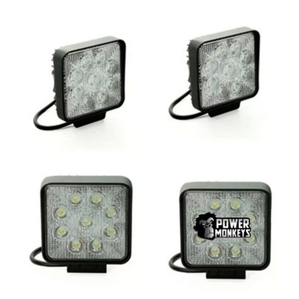 4 Faros Cuadrados 48w Auto Moto 4x4 Utv Cuatri 0 4 Faros Cuadrados 48w Auto Moto 4x4 Utv Cuatri 0