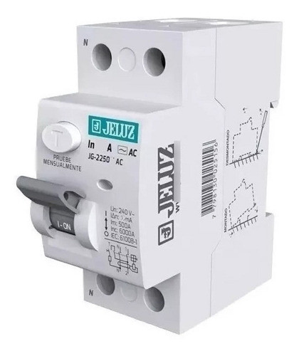 Disyuntor Sensible Hidromasaje Bipolar 2x16 10ma Jeluz 0