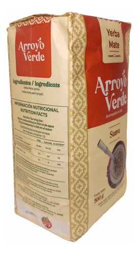 Pack X 12 Arroyo Verde Yerba Mate Suave 500g 1