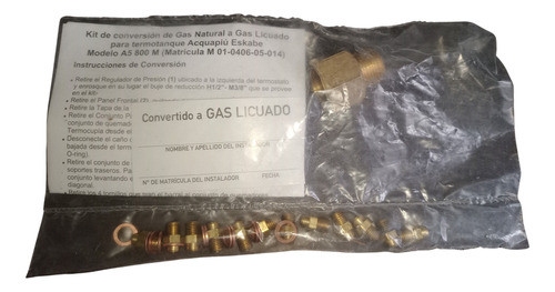 Kit Picos Gas Envasado Eskabe Acquapiu A5 800 Termotanque 0