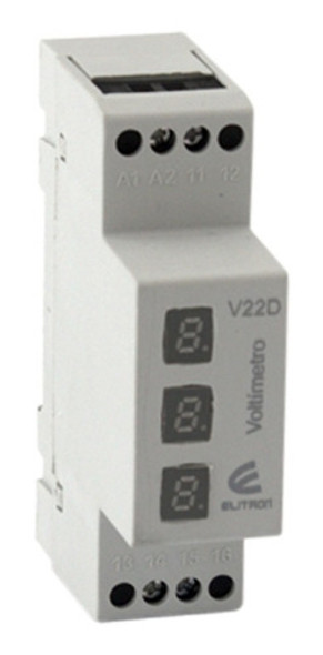 Voltimetro Digital Led 220vca Monofasico Riel Din 75 A 260vc 0