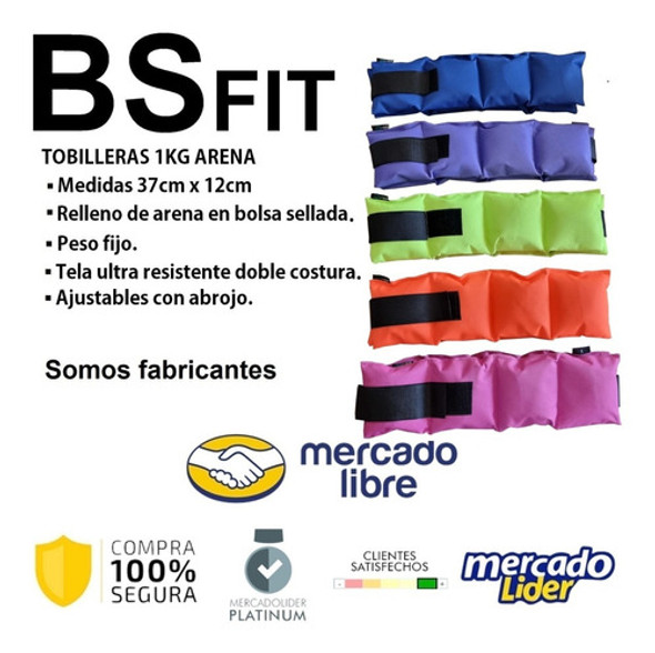 Tobilleras Con Peso 1 Kg X 10 Unidades Pierna Tobillos Gim. 1 Tobilleras Con Peso 1 Kg X 10 Unidades Pierna Tobillos Gim. 1