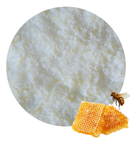 Cera De Abeja Blanca Pura En Escamas Para Velas X 100 Gr 0