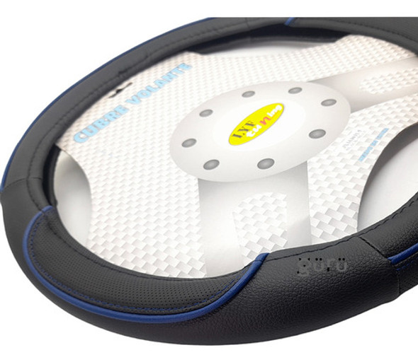 Cubre Volante Cuerina 38cm Con Costura Roja 0