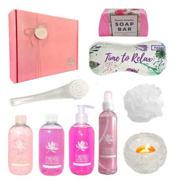 Kit Caja Regalo Mujer Box Zen Rosas Set Spa N05 Disfrutalo 0 Kit Caja Regalo Mujer Box Zen Rosas Set Spa N05 Disfrutalo 0