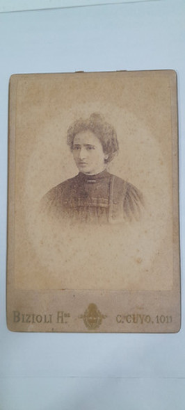 Antigua Foto Mujer Buenos Aires Bizioli Hnos Circa 1900 0
