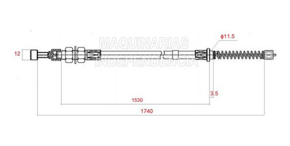 Cable Freno Derecho Autoelevador Tcm Fd20-25 Repuesto 1